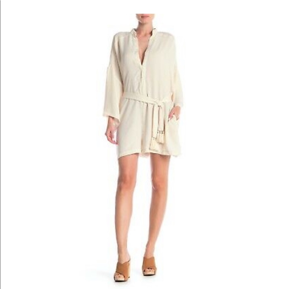 Free People The Rober Cream Kimono Sleeve Romper
